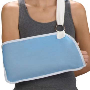 Arm Sling, Foam Pad Ltblu Med (12/cs)