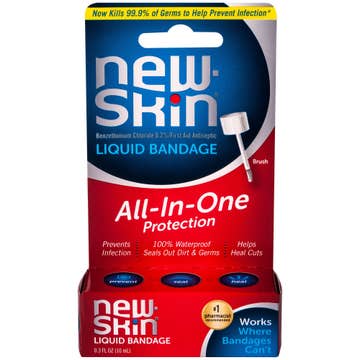 new-skin® Benzethonium Chloride 0.2% First Aid Antiseptic Liquid Bandage, 10 mL