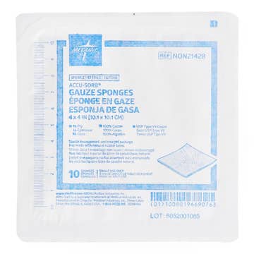 Sterile USP Type VII Gauze Sponge, 4 x 4 Inch, 16-Ply (Tray)