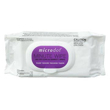Microdot® Minute Wipe, 60 Count Flat