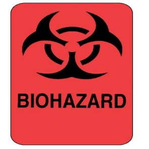 LABEL, BIOHAZARD LG VERTICAL (320/PK)