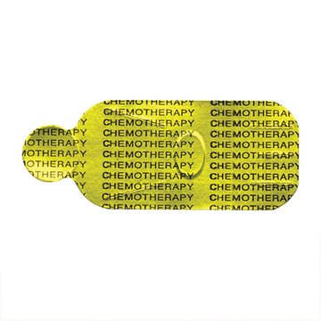 Chemoplus™ Iva Seals, Yellow/black Ink Chemotherapy