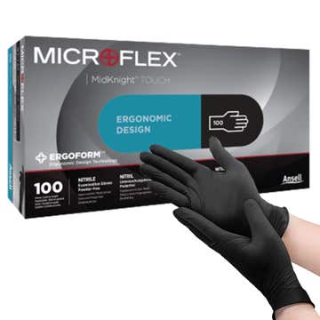 Microflex® Midknight™ Touch 93-737 Nitrile Exam Glove, Extra Large