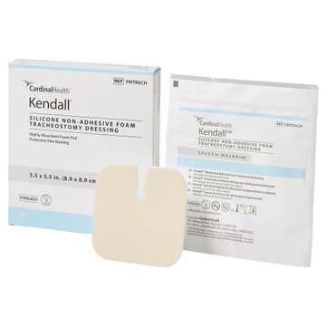 Dressing, Sil Foam Trach N/adhstr 3 1/2"x3 1/2" (5/bx)