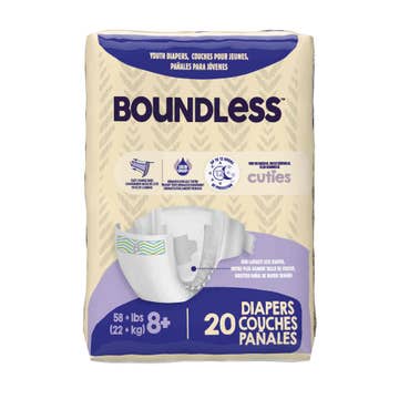 Boundless™ Youth Diapers, Size 8