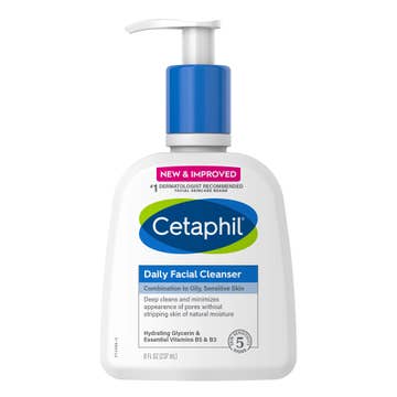 Cetaphil® Daily Facial Cleanser Normal to Oily Skin, 8-ounce Pump Bottle