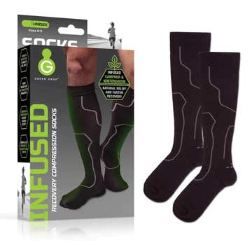 Green Drop™ Compression Socks – Medical-grade Infused Support, L/xl