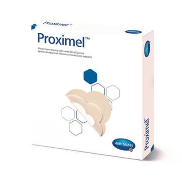 Dressing, Wnd Proximel Sil Fm W/brdr 3"x3" (10/bx 6bx/cs)
