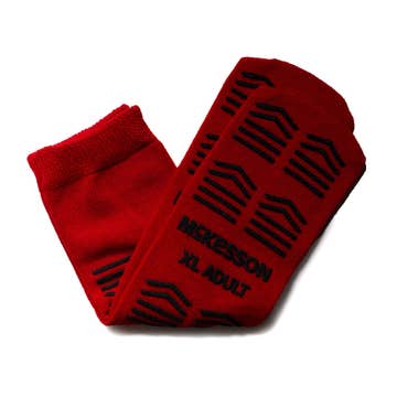 McKesson Slipper Socks, Double Tread, Extra Large, Red (Case)