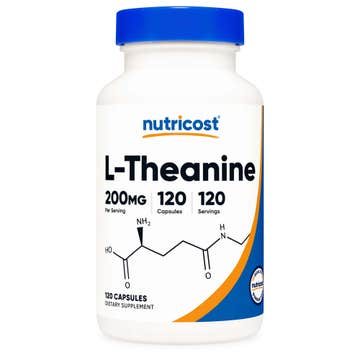 Nutricost® L-theanine 200mg, 120 Capsules, Nongmo, Gluten Free