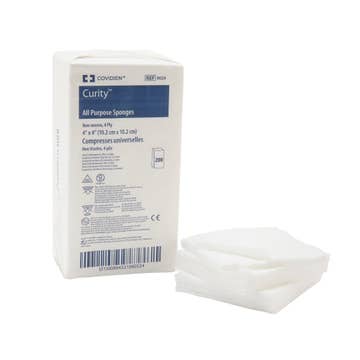 Curity™ Nonwoven Sponge, 4 X 4 Inch, 4-ply