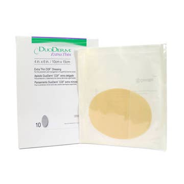 DuoDerm® Extra Thin Hydrocolloid Dressing, 4 x 6 Inch Oval (Box)