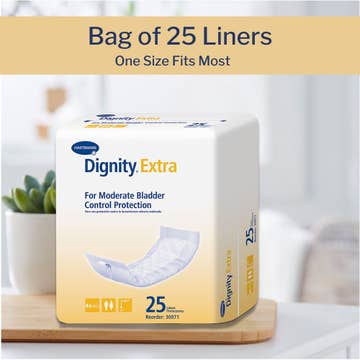 Dignity® Extra™ For Moderate Incontinence Liner, 12-Inch Length