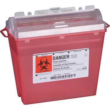 Bemis™ Sentinel Multi-purpose Sharps Container, 1.25 Gallon, 10 x 5.25 x 11 Inch (Case)