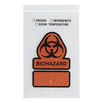 Specimen Transport Bag, Document Pouch, Absorbent Pad, Zip Closure, 8 x 10 Inch (Case)