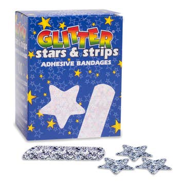 Glitter™ Stat Strip® Kid Design (glitter Stars And Stripes) Adhesive Strip