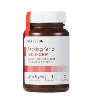 Mckesson Iodoform Wound Packing Strip, 0.5 Inch X 5 Yard