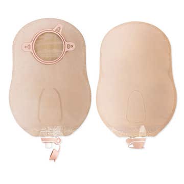 New Image™ 18414 Two-Piece Beige Urostomy Pouch, 70 mm Flange, Blue Match