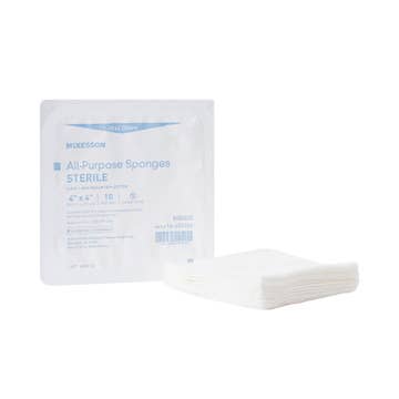 McKesson Sterile Nonwoven Sponge, 4 x 4 Inch, Four Ply (Tray)