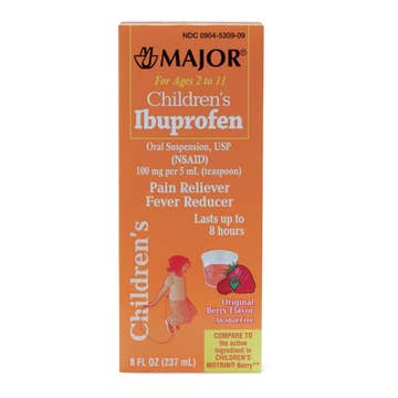 Children's Pain Relief Major® 100 mg / 5 mL Strength Ibuprofen Oral Suspension 8 oz.