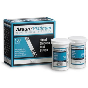 Assure® Platinum Blood Glucose Test Strips (Box)