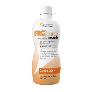Prosource Nocarb™ Orange Crème Collagen & Whey Protein Formula, 32-ounce