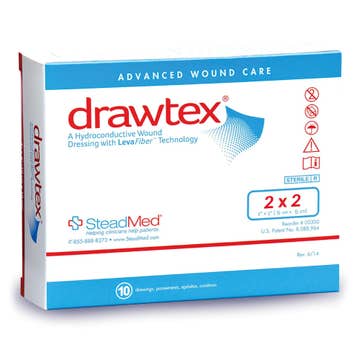 Drawtex® Nonadherent Dressing, 2 X 2 Inch