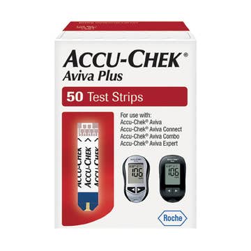Accu-Chek® Aviva Plus Blood Glucose Test Strips (Vial)