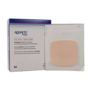 Aquacel® Nonadhesive Without Border Foam Dressing, 4 X 4 Inch