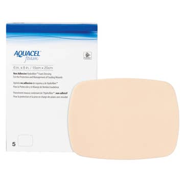 Aquacel® Nonadhesive Without Border Foam Dressing, 6 X 8 Inch