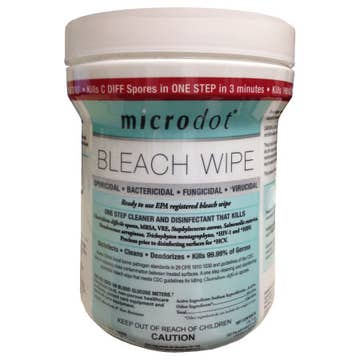 Microdot® Bleach Surface Disinfectant Wipes, Canister, 160 ct. (Can)