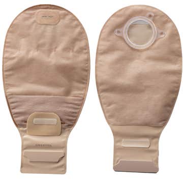 Natura®+ Two-Piece Tail Closure Transparent Ostomy Pouch, 70mm Flange