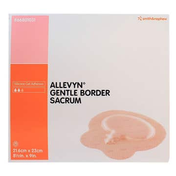 Allevyn Gentle Border Silicone Gel Adhesive , 8.5 X 9 Inch