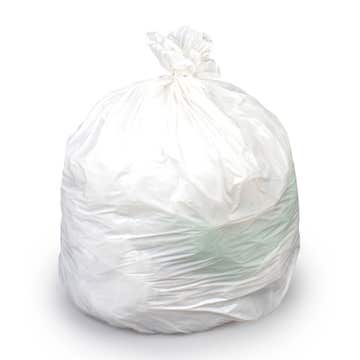 Colonial Bag Tuf Trash Bag, White, 45-gallon Capacity