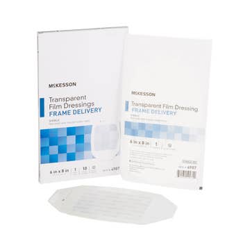 Mckesson Octagonal Dressing With Frame-style Delivery, 6 X 8 Inch, Transparent