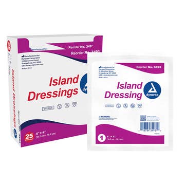 Dynarex® Adhesive Dressing, 4 X 4 Inch