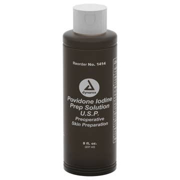 Dynarex® Povidone Iodine Prep Solution, 8-ounce