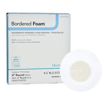 Borderedfoam® Adhesive With Border Foam Dressing, 4-inch Round