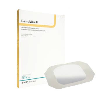 Dermaview Ii™ Transparent Film Dressing With Border, 8 X 12 Inch