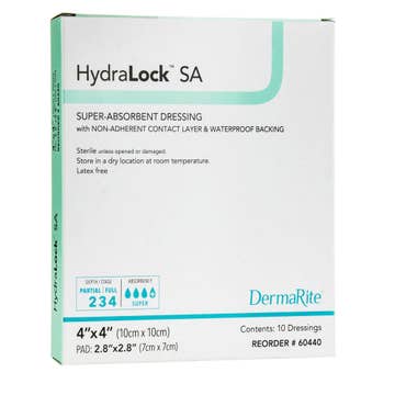 Hydralock™ Super Absorbent Dressing, 4 X 4 Inch