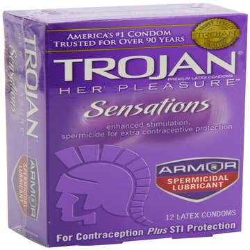 Trojan® Her Pleasure® Lubricated Latex Condom