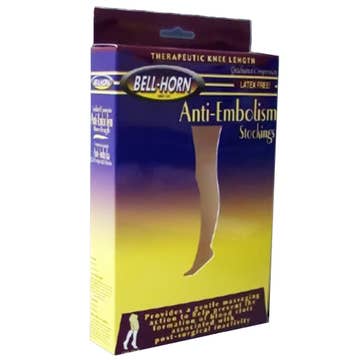 Bell-Horn® Anti-Embolism Stocking, Beige, Knee Length, Closed Toe, Extra Large