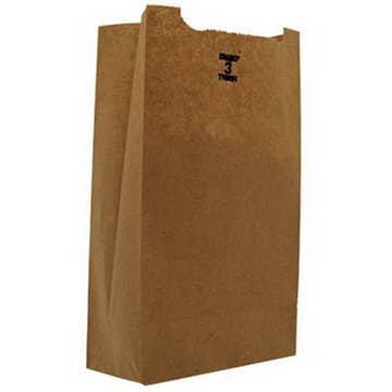 BAG, GROCERY NATURAL KRAFT DURO #30 (500/CS)